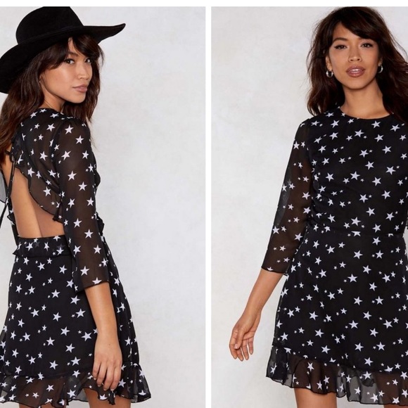 Nasty Gal Dresses & Skirts - NWT Dress with Ruffle Open Back